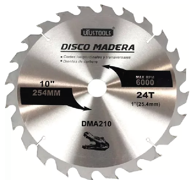 DMA210 – DISCO MADERA 10”x24D